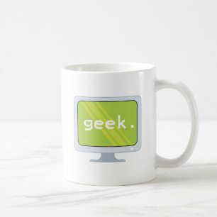 Mug texte geek du moniteur d'ordinateur