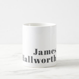 Mug Texte moderne élégant et rétro   Gris