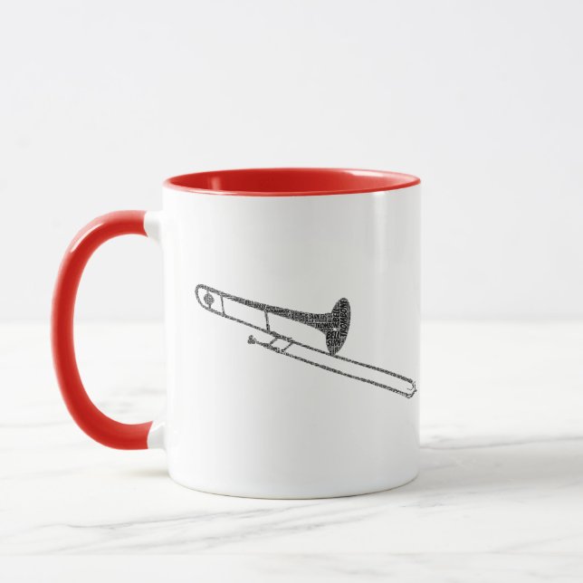 Mug Texte noir en forme de mot trombone (Gauche)
