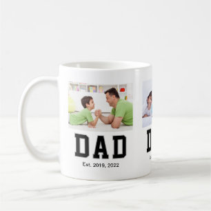 Mug Texte Noir Établis Papa 3 Photo