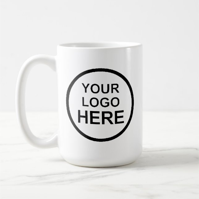 Mug texte noir votre logo ici (Gauche)