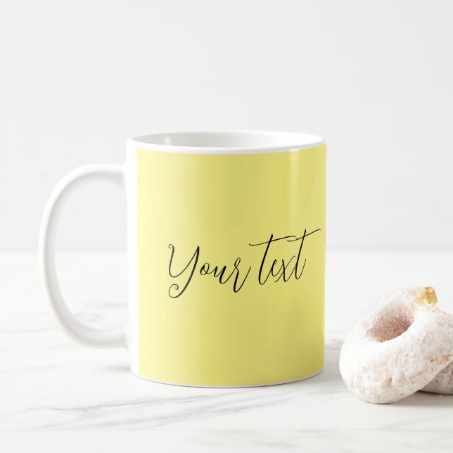 Mug Texte ou nom du script personnalisé Lumière modern (Avec donut)