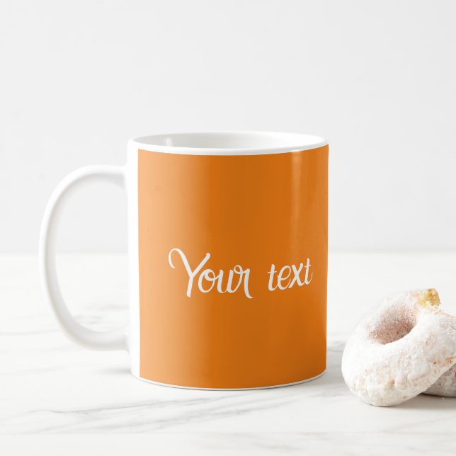 Mug Texte ou nom personnalisé dactylographié moderne o (Avec donut)