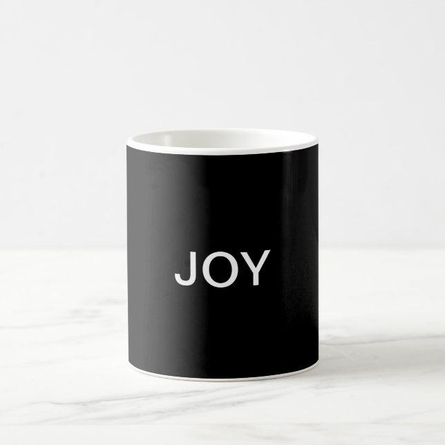 Mug Texte personnalisable | Gras moderne noir et gris  (Centre)