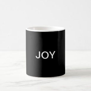 Mug Texte personnalisable Noir Moderne Gras & Gris F