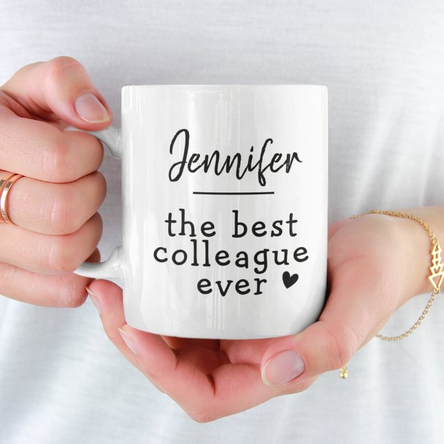 Mug Texte personnalisé Bestie Collègue Coworker Minima (Créateur téléchargé)