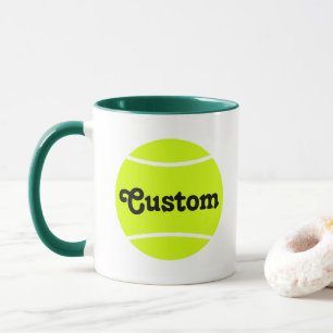 Mug Texte personnalisé Boule de café de tennis