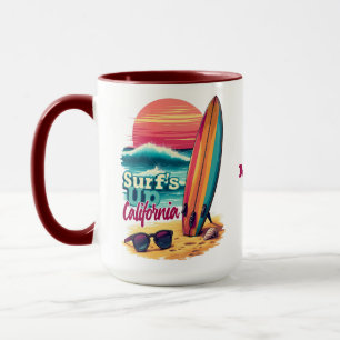 Mug Texte personnalisé California Surfing