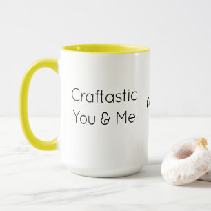 Mug Texte personnalisé, combinaison colorée Craftastic