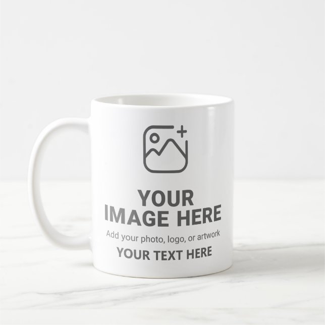 Mug Texte personnalisé et image  (Gauche)