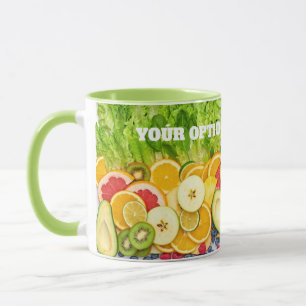 Mug Texte personnalisé Fruits Tropicaux