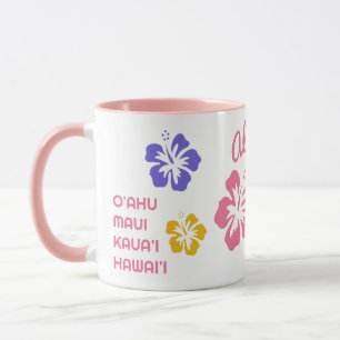 Mug Texte personnalisé Îles Hawaii