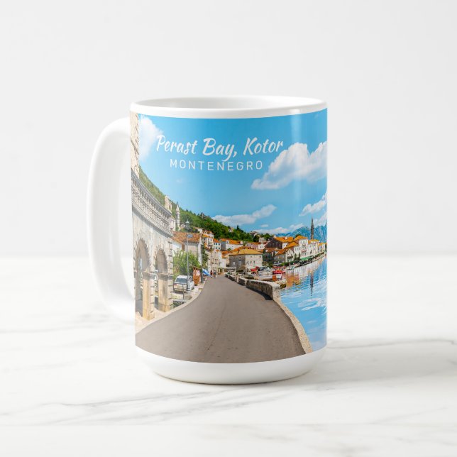 Mug Texte personnalisé Monténégro (Devant gauche)