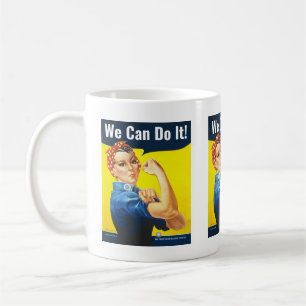 Mug Texte personnalisé, Rosie le Riveter "We Can Do I