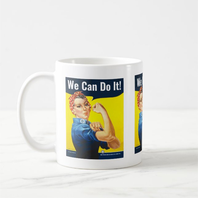Mug Texte personnalisé, Rosie le Riveter "We Can Do It (Gauche)