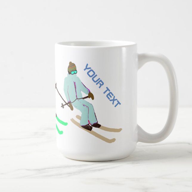 Mug Texte personnalisé Ski d'ouverture Ski (Droite)