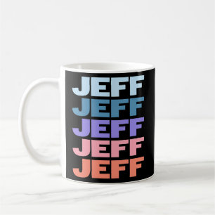 Mug Texte répété moderne Jeff