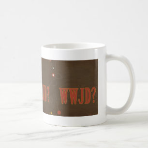 Mug Texte rustique WWJD fantaisie