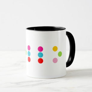Mug Texte sans visibilité braille de lettres