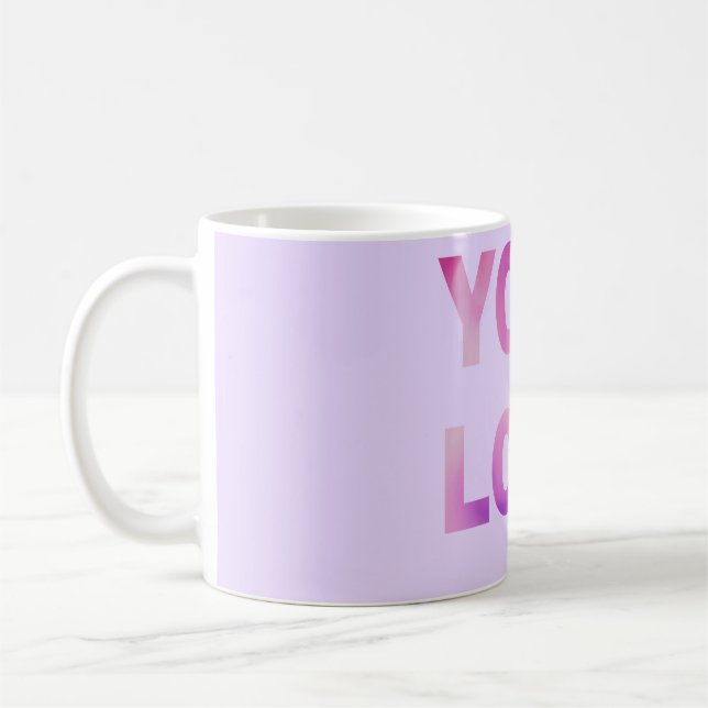 Mug texte simple minimal ajoutez votre logo/dessin ici (Gauche)