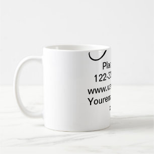 Mug Texte simple minimal ajoutez votre nom lieu ville 