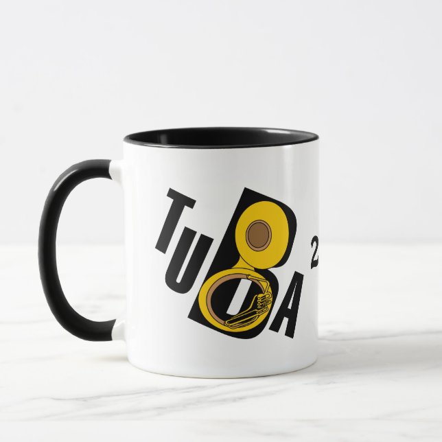 Mug Texte Tuba incliné (Gauche)