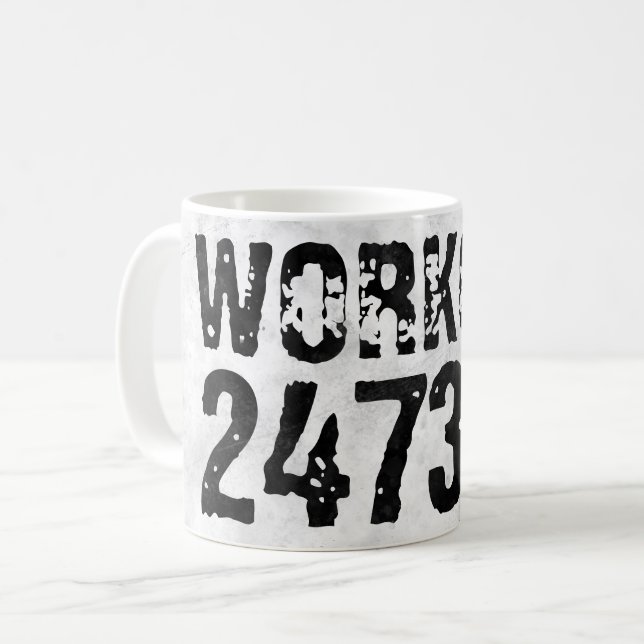Mug Texte usé et rayé Workout 247365 rustique (Devant gauche)