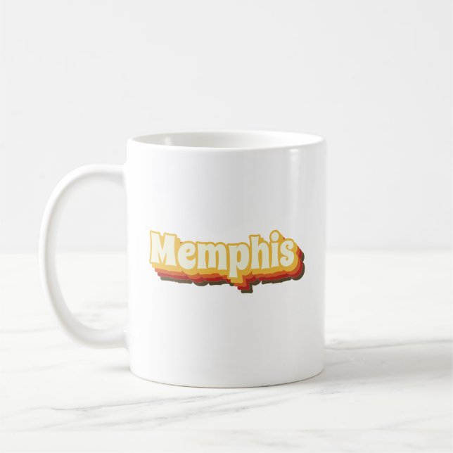 Mug Texte Vintage rétro Memphis (Gauche)
