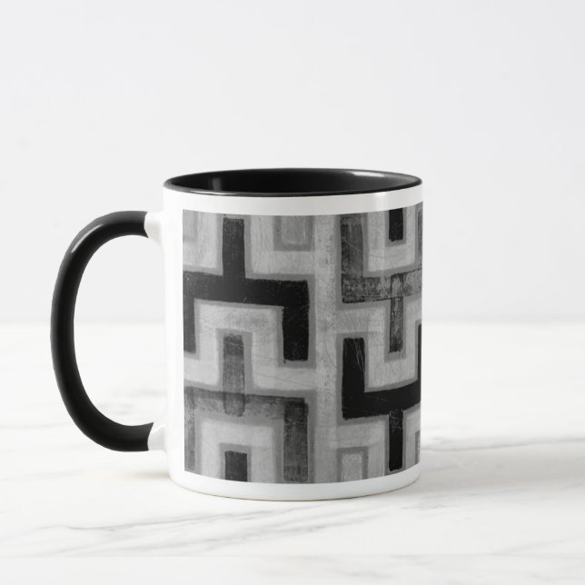 Mug Textile de boue africain avec Motifs géométriques (Gauche)