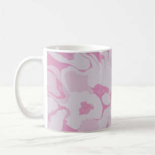 MUG TEXTILE FLORAL ROSE ET BLANC
