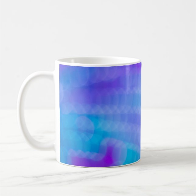 Mug textile rayé rose et bleu (Gauche)