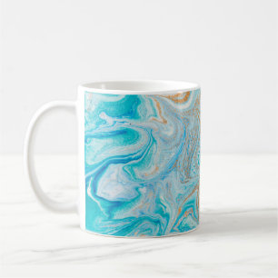 Mug texture Abstraite en marbre bleu