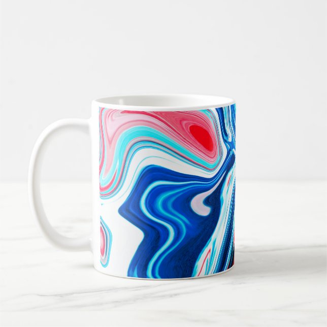 Mug texture Abstraite en marbre liquide coloré (Gauche)