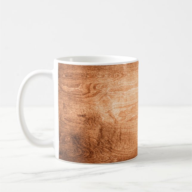 Mug texture bois foncé surface arrière - plan avec vie (Gauche)