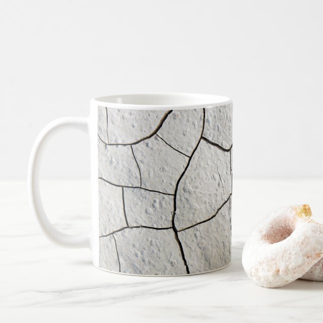 Mug Texture Cool de la Terre fissurée (Avec donut)