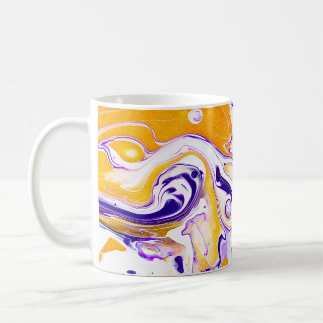 Mug Texture d'art fluide : peintures tourbillonnantes. (Gauche)