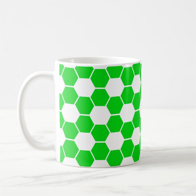 Mug Texture de ballon de football inversée   (Gauche)