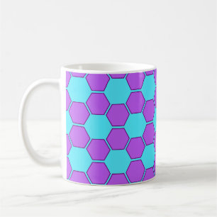 Mug Texture de ballon de football - Violet et bleu