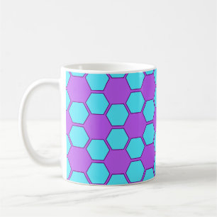 Mug Texture de ballon de football - Violet et bleu