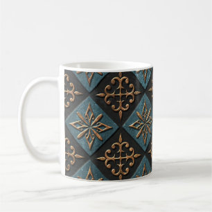 Mug Texture de bronze avec motif de sculpture.