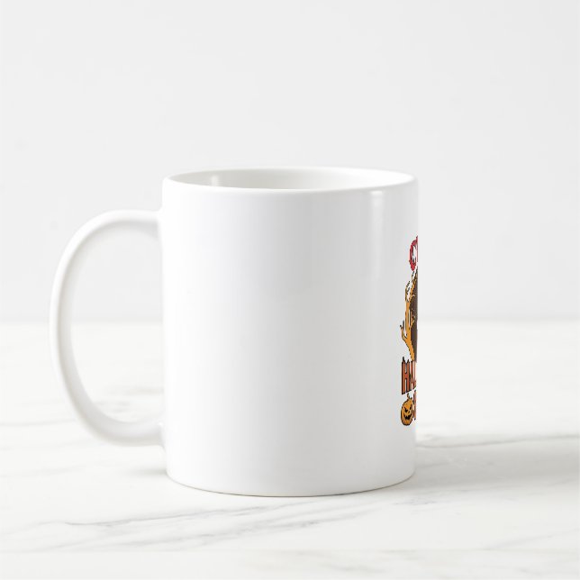 Mug Texture de citrouille rétro gravée Halloween épouv (Gauche)