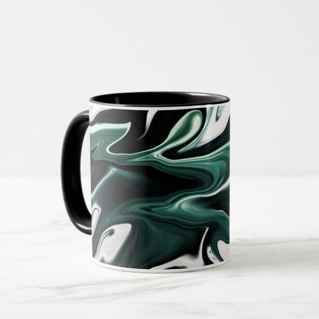 Mug Texture de flux de marbre liquide fluide élégant a (Devant gauche)