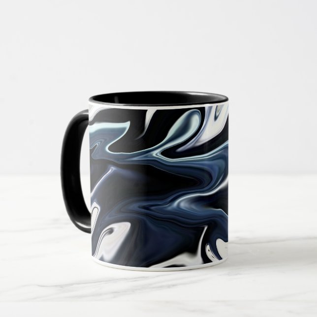 Mug Texture de flux de marbre liquide fluide élégant a (Devant gauche)