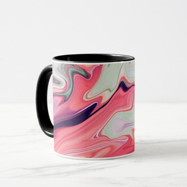 Mug Texture de flux de marbre liquide fluide élégant a (Devant gauche)