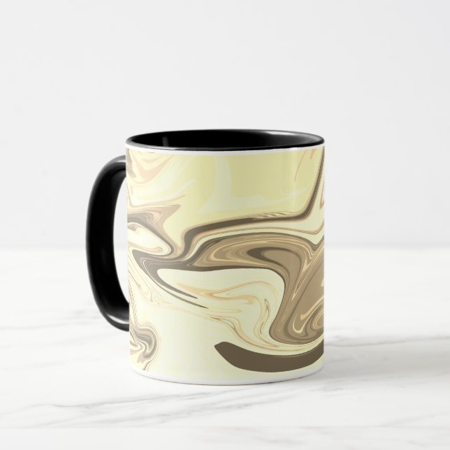 Mug Texture de flux de marbre liquide fluide élégant a (Devant gauche)