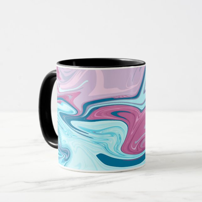 Mug Texture de flux de marbre liquide fluide élégant a (Devant gauche)