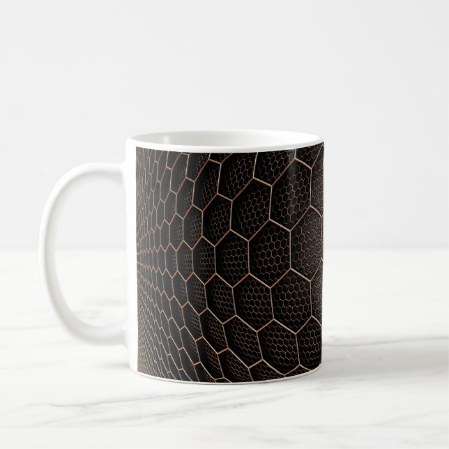 Mug Texture de fond grille hexagonale d (Gauche)