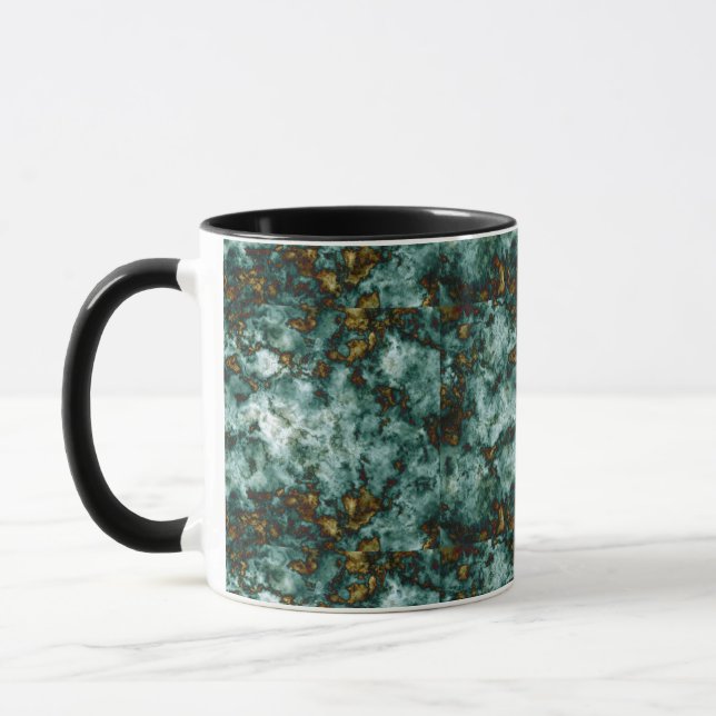 Mug Texture de marbre verte avec des veines (Gauche)