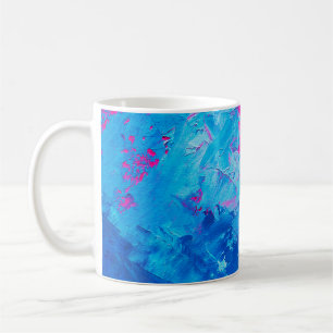 Mug texture de peinture à l'huile abstraite sur toile,