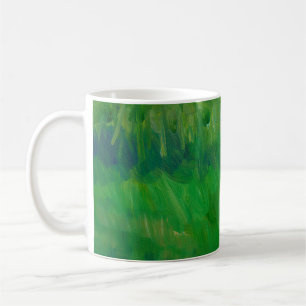 Mug Texture de peinture d'herbe verte. Arrière - plan
